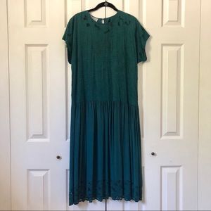 Vintage emerald lace dress
